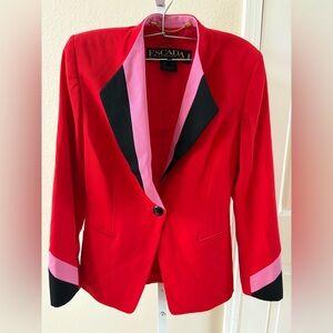 Vintage Escada Margaretta Ley Colorblock Blazer - Size 34 (US XS)
